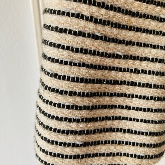 Ann Taylor LOFT Cropped Tweed Blazer Jacket Black White Size 4 - Picture 4 of 11